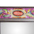 Floral Reverse-Painted Glass Wall Mirror in Purple from Peru 'Floral Medallions in Purple'
