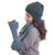 100 Alpaca Knit Gloves in Light Azure from Peru 'Winter Delight in Light Azure'