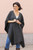 Knit Alpaca Blend Ruana in Graphite from Peru 'Elegant Fashion in Graphite'