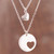 Heart-Shaped Sterling Silver Pendant Necklace from Peru 'Complementary Hearts'