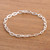 High-Polish Sterling Silver Link Bracelet from Peru 'Minimalist Flair'