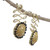 Gold Plated Golden Grass Earrings with Black Glass Beads 'Winding Journey in Black'