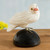 White and Black Onyx Gemstone Bird Sculpture from Peru 'Bird of Peace'