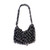 Black Crochet Recycled Poptop Shoulder Bag from Brazil  'Shimmery Night'