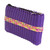 Recycled Plastic Clutch in Blue-Violet from Guatemala 'Harmony of Color in Purple'