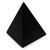 Onyx Pyramid Sculpture Handmade in Peru Large 'Black Night of Peace'