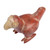 Ceramic Russet and Beige Bird Decorative Flute from Mexico 'Parakeet'