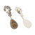 Bird-Themed Silver and Gourd Shell Dangle Earrings from Peru 'Sacred Birds'