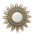 Bronze Gilded Reverse-Painted Glass Wood Wall Mirror 'Sunny Arrangement'