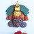 Ah Puch Ceramic Wall Mask Crafted in Mexico 'Colorful Ah Puch'