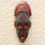 West African Wood Mask Ofuntum Wood with Aluminum Accent 'My Protector'