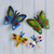 Colorful Metal Butterfly and Dragonfly Magnets Set of 4 'Butterflies and Dragonflies'