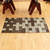 All Wool Neutral Colors Rectangular Area Rug 2.5x5 'Modern Bricks'