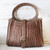 Coppery Crocheted Recycled Soda Pop-Top Handbag 'Coppery Color'