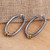 Sterling Silver Half Hoop Earrings with Brass Ring Detail 'Brass Ring'