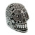 Huichol Beaded Monochrome Peyote Skull Figurine 'Monochrome Jicuri'