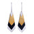 Modern Gold Accent Dangle Earrings 'Geometrical Riddles'