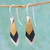 Modern Gold Accent Dangle Earrings 'Geometrical Riddles'