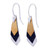 Modern Gold Accent Dangle Earrings 'Geometrical Riddles'