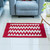 Geometric Red and White Wool Area Rug 2x3.5 'Path of Fire'