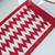 Geometric Red and White Wool Area Rug 2x3.5 'Path of Fire'