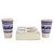 Majolica Tequila Glasses Set For 2 Ceramic Handmade Mexico 'Blue Agave'