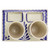 Majolica Tequila Glasses Set For 2 Ceramic Handmade Mexico 'Blue Agave'