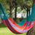 Mexican Green and Orange Rope Hammock Double 'Maya Celebration'