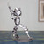 Unique Handcrafted Recycled Metal Warrior Sculpture 'Rustic Samurai II'