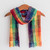Guatemalan Rainbow Colored Rayon Chenille Scarf 'Gift of the Rainbow'