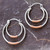 Taxco Silver Hoop Earrings with Copper 'Taxco Orbit'