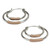 Taxco Silver Hoop Earrings with Copper 'Taxco Orbit'
