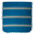 Hand Woven Blue Beige Striped Cotton Bedspread Twin Size 'Zapotec Sky'