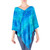 Blue Hand Woven Cotton Blend Poncho 'Magical Lagoon'