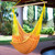 Yellow Orange Hand Woven Cotton Hammock Swing Chair 'Maya Sunflower'