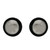 Taxco Jewelry Sterling Silver Button Earrings 'Lunar Shadow'