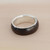 Men's Wood and Sterling Silver Band Ring 'Love of Nature'