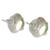 Handcrafted Prehnite and Taxco Silver Earrings 'Light of Taxco'