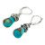 Sterling Silver and Composite Amazonite Earrings from Mexico 'Golden Sea Currents'