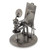 Handcrafted Recycled Metal and Auto Part Painter Sculpture 'Rustic Artist at Work'