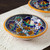 Ceramic 7-Inch Soup Bowls from Mexico Pair 'Zacatlan Flowers'