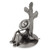 Mexican Handcrafted Rustic Sculpture from Recycled Metal 'Rustic Relaxation'