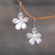 Artisan Crafted Floral Sterling Silver Drop Earrings 'Petal Radiance'
