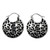 Hand Made Sterling Silver Spot Hoop Earrings from Mexico 'Life of the Jaguar'