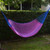 Hand Woven Pink and Blue Nylon Hammock from Mexico Double 'Berry Blossom'