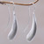 925 Sterling Silver Boomerang Drop Earrings from Indonesia 'Shining Boomerangs'