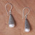 Indonesian Cultured Pearl and Sterling Silver Earrings 'Moonlight Cones'