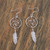 Sterling Silver Dream Catcher Dangle Earrings from Mexico 'Pleasant Dreams'