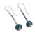 Chrysocolla and Sterling Silver Dangle Earrings from Peru 'Meadow Goddess'