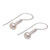 Contemporary Drop Earrings with White Cultured Pearls 'Subtle Finesse'